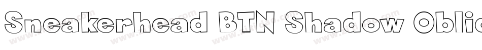 Sneakerhead BTN Shadow Oblique字体转换